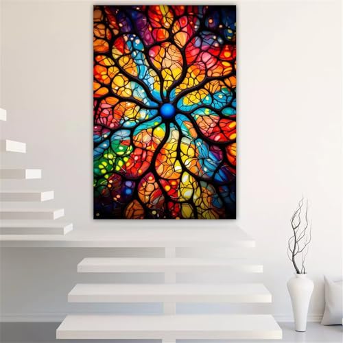 Xinyuer Diamond Painting Erwachsene Groß XXL Farbenfrohe Landschaft, Diamant Painting Bilder Erwachsene, Vollbohrer Diamant Malerei DIY Diamond Painting Set für Haus Dekoration Round Drill 50x100cm von Xinyuer