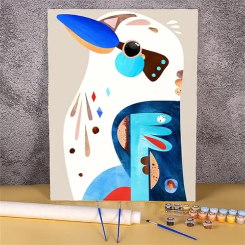 Xinyuer Malen Nach Zahlen Erwachsene Cartoon Vogel, Malen Nach Zahlen Anfänger Set, mit 3-Pinseln und Acrylfarbe für Home Decor 30x40cm (Kein Rahmen) von Xinyuer