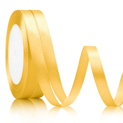 Geschenkband Gold Schleifenband Hochzeit Schleifenband Gold Deko 2 Pcs 10mmx23m Goldene Hochzeit Gold Dekoband Für Hochzeitsdeko Jugendweihe Deko Goldenes Band Schleifenband Für Geschenkverpackung von Xioabre