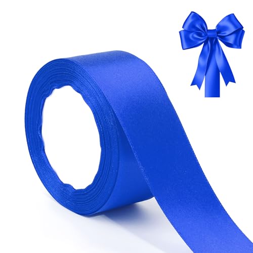 40mm, 23meters Geschenkband Blau Dunkelblau Schleifenband Satinband blau Dunkelblau Schleifenband Weihnachten Geschenkband Hochzeit für Band Brautstrauß Satinband Hochzeitsdekoration Dirndl Dunkelblau von Xioabre