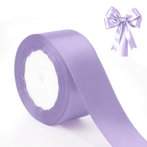 40mm, 23meters Geschenkband Satinband Lila Lavendel Geschenkband Weihnachten Schleifenband Lila Hochzeit Stoff für Band Brautstrauß Halloween Satinband Hochzeitsdekoration Deko Band Geschenkverpackung von Xioabre