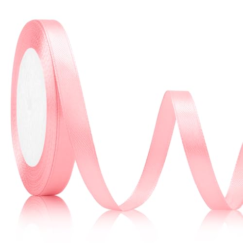 Satinband Rosa Geschenkband Rosa 10mm 23meters Schleifenband Muttertagsgeschenk Dekoration Rosa Stoffband für Hochzeit Band Brautstrauß Satinband Geschenkband Set Rosa Schleife Deko Pink Sugar Pinke von Xioabre