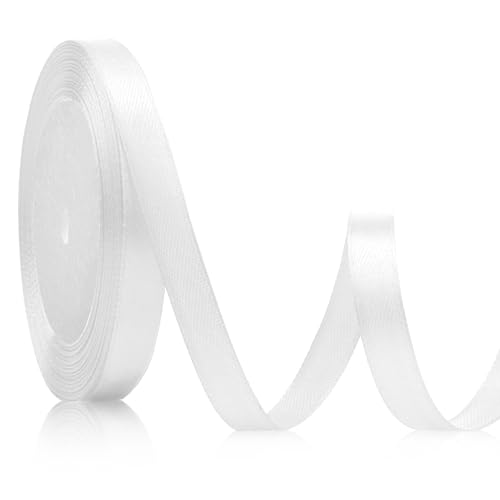 Geschenkband Weiss, Satinband Weiss 10mm 23m Schleifenband Weiss Geschenkband Weiß Schleifenband Hochzeit Stoffband Geschenkband Stoff Dekoband Weiß Geschenkband Hochzeit Satinband Hochzeit 25 von Xioabre