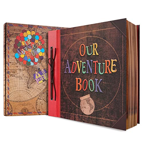 Our Adventure Book Album Photo Scrapbooking12.3inch*12.1inch,Adventure Book Fotoalbum 60 Seiten,Fotoalbum zum selbstgestalten Anniversary For Men,Kreative Geschenke Valentinstag von XiongXiong