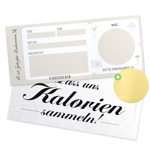 Gutschein zum selbst ausfüllen mit Rubbelsticker, Gutschein Restaurant, Hülle, Karte und Rubbelsticker, Restaurantgutschein, Essensgutschein, Restauranteinladung, personalisiertes Rubbellos von Xionghonglong