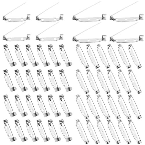 200 Stück Broschennadeln Safety Pins, Silber Sicherheitsnadeln, Metall Anstecknadel, Anstecker Pin mit 2/3 Löchern für Abzeichen DIY Crafts Corsage Schmuck Handwerk (20/25mm) von Xishoyen