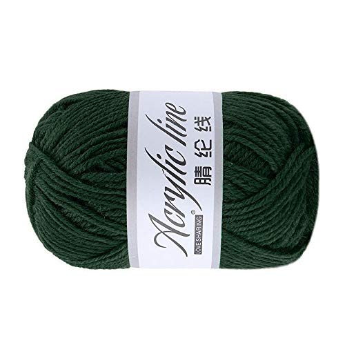 Xisimei Premium Wolle aus 100% Acrylic wool, leicht zu verarbeiten, vielseitig einsetzbar, wärmend, weich, nicht kratzend, 50 g, ca. 140 m, anthrazit，Mehrfarbig (A) von Xisimei