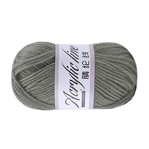 Xisimei Premium Wolle aus 100% Acrylic wool, leicht zu verarbeiten, vielseitig einsetzbar, wärmend, weich, nicht kratzend, 50 g, ca. 140 m, anthrazit，Mehrfarbig (G) von Xisimei