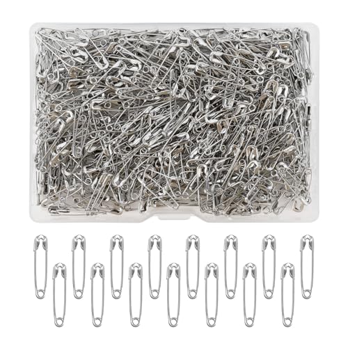 XiuGlimpse 500 Stück Sicherheitsnadeln 19mm, Klein, Silber, Set, Schmuck, Hijab Nadeln, für Schmuckherstellung und Kunsthandwerk, Nähen, Edelstahl, Klassisch, Silber XiuGlimpse 500 Stück Sicherheitsnadeln 19mm, Klein, Silber, Set, Schmuck, Hijab Nadeln, für Schmuckherstellung und Kunsthandwerk, Nähen, Edelstahl, Klassisch, Silber von XiuGlimpse