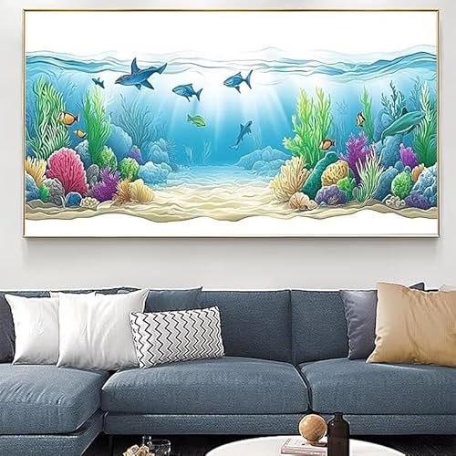 Malen Nach Zahlen Erwachsene Landschaft Malen Nach Zahlen Tier, Malen Nach Zahlen Kinder und Anfänger DIY Handbemalt Ölgemälde Leinwand Kit für Home Decor Geschenke (Ohne Rahmen) 100x200cm XJ-885 von Xjaopfei