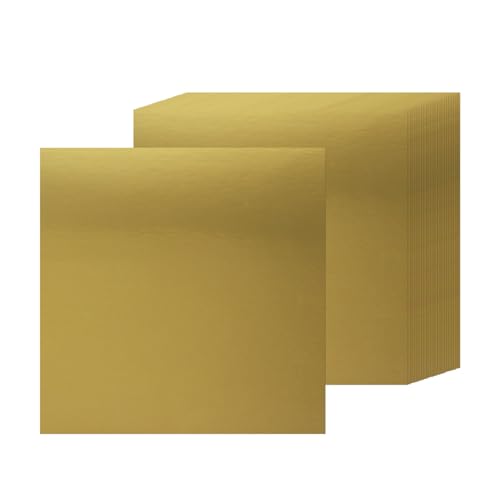 15 Blatt goldfarbenes Metallic-Kartonpapier, 30,5 x 30,5 cm, 41,7 kg/250 g/m² dicke Papierfolie, Karton, glänzendes Spiegelpapier, Glitzerpapier für Bastelarbeiten, Scrapbooking, Kartenherstellung, von Xjoviative