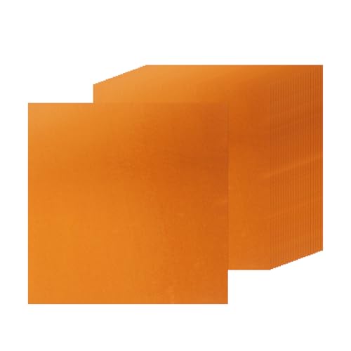 15 Blatt orangefarbenes Metallic-Kartonpapier, 30,5 x 30,5 cm, 41,7 kg/250 g/m² dicke Papierfolie, Karton, glänzendes Spiegelpapier, Glitzerpapier für Bastelarbeiten, Scrapbooking, Kartenherstellung, von Xjoviative