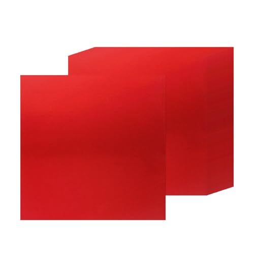 15 Blatt rotes Metallic-Kartonpapier, 30,5 x 30,5 cm, 41,7 kg/250 g/m² dicke Papierfolie, Karton, glänzendes Spiegelpapier, Glitzerpapier für Bastelarbeiten, Scrapbooking, Kartenherstellung, von Xjoviative