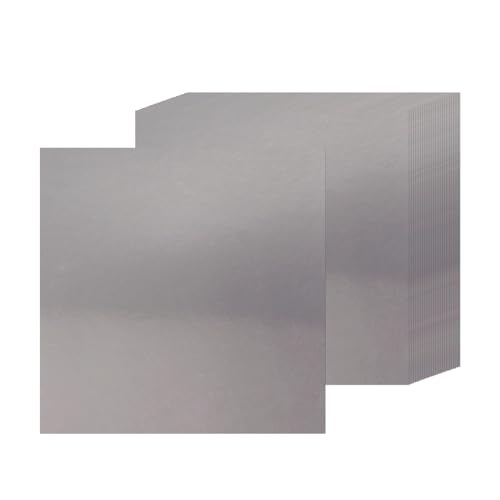 15 Blatt silber-metallisches Kartonpapier, 30,5 x 30,5 cm, 41,7 kg/250 g/m² dicke Papierfolie, Karton, glänzendes Spiegelpapier, Glitzerpapier für Bastelarbeiten, Scrapbooking, Kartenherstellung, von Xjoviative