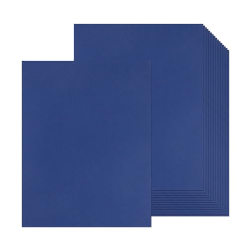 24 Blatt marineblaues Kartonpapier, 21,6 x 27,9 cm, 250 g/m²/41,7 kg dickes Papier, blanko, schwere Karten, Druckerpapier für Einladungen, Postkarten, Dankeskarten, DIY-Karten (Marineblau) von Xjoviative