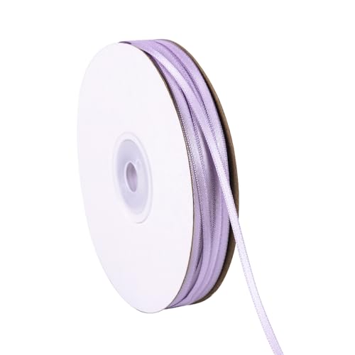 Doppelseitiges Lavendel-Satinband, 0,3 cm x 91,4 m, dünnes Band, Bastelstoff, Polyesterbänder für Geschenkverpackungen, Hochzeit, Schleifen, Kranz, DIY Nähen (Lavendel) von Xjoviative