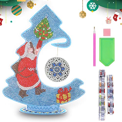 Xlong 5D Diamant Painting Weihnachtsbaum,Diamond Painting 5D Ornament,Diamond Painting Handwerk Weihnachten,DIY 5D Mosaik Kristall Diamond Weihnachtsbaum,Im Dunkeln Leuchtende Diamond Painting von Xlong