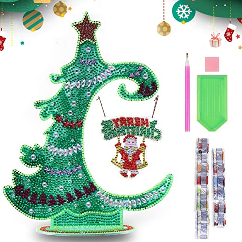 Xlong 5D Diamant Painting Weihnachtsbaum,Diamond Painting 5D Ornament,Diamond Painting Handwerk Weihnachten,DIY 5D Mosaik Kristall Diamond Weihnachtsbaum,Im Dunkeln Leuchtende Diamond Painting von Xlong