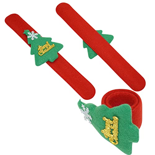 Xmas Slap Bands Weihnachtsband für Kinder, Partytütenfüller, nutzbar für Geburtstagsparty und Weihnachtsgeschenke, 20 cm (grüner Weihnachtsbaum) von Xmas Slap Bands