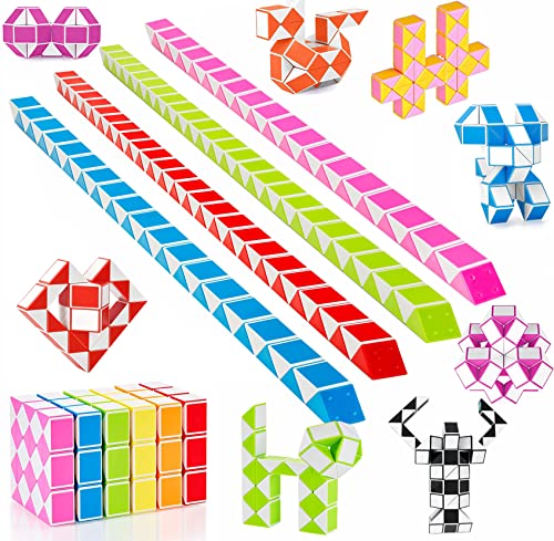 Mitgebsel Kindergeburtstag 12er 48 Blöcke magische Schlangen Kinder Spielzeug Magic Snake Set Give Aways Kindergeburtstag Gastgeschenke Kindertagsgeschenke Spielzeug für Kinder Junge und Mädchen von Xndryan