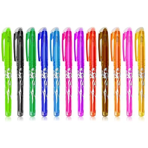 XoeLLe 12 Radierbarer Kugelschreiber Tintenroller, 0,7mm Tintenroller Löschbarer, Gelschreiber Radierstift, Erasable Pen Set für Schulsachen, Bürobedarf, Studenten, Geschenk von XoeLLe