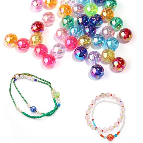 XoeLLe 800 Stück Glasperlen Perlen Sets, Farben Glasperlen Kit 8mm, DIY Perlen Armbänder Selber Bastelperlen Machen Bastelzubehör Bunte, Perlen zum Auffädeln für Armband, Halskette Schmuckherstellung von XoeLLe