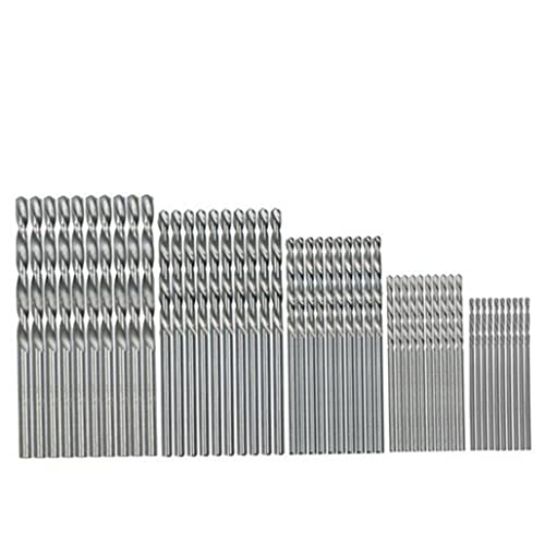 Bohrbit Set HSS -Schaft -Schaft -Hochgeschwindigkeitsstahl 1 mm 1mm 1,5 mm 2 mm 2mm 3 mm 3 mm für Metallholz Kunststoff 50pcs von Xoeryoy