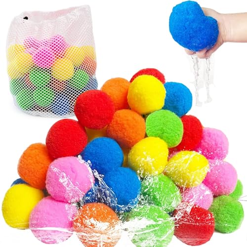 Xoeryoy Wiederverwendbare Wasserkugeln 50pcs 6 Farbabsaug 2-Zoll-PP-Baumwollpool-Spielzeug interaktives weiches kinderfreundliches Sommerspielzeug für Werkzeugbad im Freien Xoeryoy Wiederverwendbare Wasserkugeln 50pcs 6 Farbabsaug 2-Zoll-PP-Baumwollpool-Spielzeug interaktives weiches kinderfreundliches Sommerspielzeug für Werkzeugbad im Freien von Xoeryoy