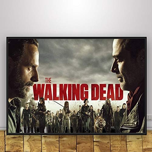 Xojbid DIY 5d Diamantmalerei, The Walking Dead Film, Kreuzstich Volldiamant Kristall Strass Stickerei Bild Handwerk Handwerk Wanddekoration Geschenk (Square40x60cm) von Xojbid