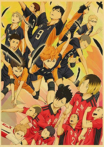 Xojbid DIY 5d Diamond Painting Nummerierungskit, japanischer Anime Haikyuu !!, Kristall Strass Diamant Stickerei Kreuzstich für Home Wanddekoration (Square50x60cm) von Xojbid