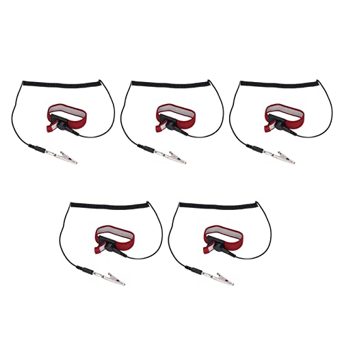 Xolsurg 5pcs Anti statisches ESD -Armbandschutzwerkzeug Set Kit Wartung Statische Umgebung Fabrik Elektronischer Staub Workshop Maroon Schwarz von Xolsurg