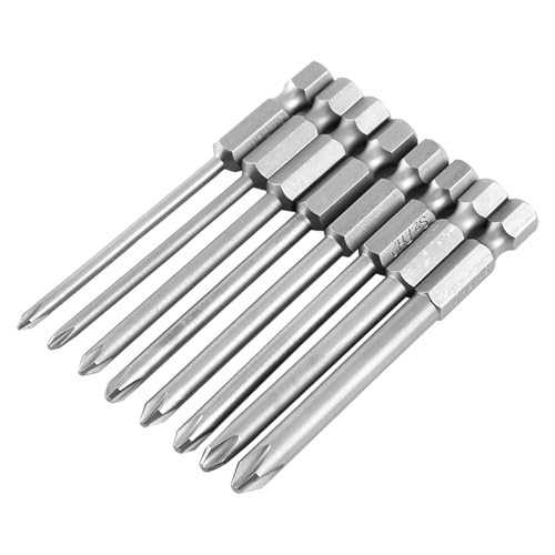 Xolsurg 8-teiliges 75-mm-1/4-Zoll-Magnet-Langsechskant-Schraubendreher-Bit-Set für elektrische Bohrmaschinen und Haushaltsgeräte von Xolsurg