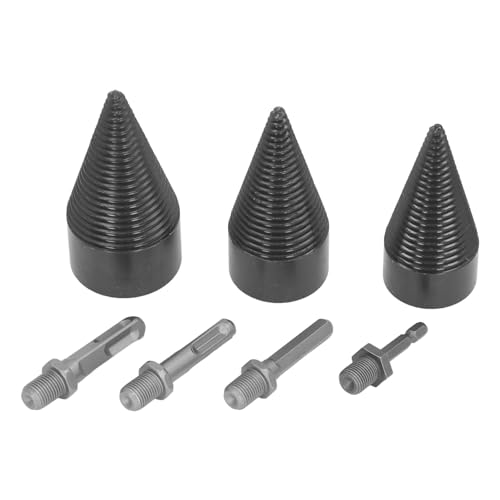 Xolsurg Cone Splitter Kit 32mm 42 mm 50 mm Holzspaltbohrer Bits Brennholzwerkzeuge von Xolsurg