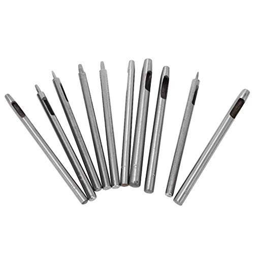 Xolsurg Leder 10pcs DIY 0,5-5 mm rund Hohlbohrbohrer Stanzwerkzeuge Gürtelschläge für Handwerksmänner von Xolsurg