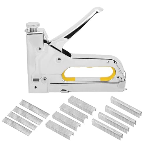 Xolsurg Rahmenheftgerät, manueller Nagler, handbetriebenes Werkzeug, Hardware-Zubehör, 3-fach verwendbar, silberfarben, für Dekorations- und Möbelarbeiten von Xolsurg