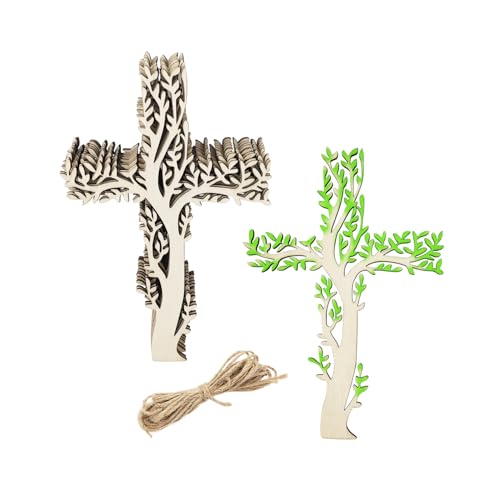 15 Stück 15 Stück 15 cm Holz Baum Kreuz Ausschnitte Unlackiertes Holz Baum Kreuz Handwerk Holz Baum Kreuz Hängende Ornamente DIY Baum Kreuz Handwerk Geschenkanhänger für Home Party Dekoration von Xonzmmk