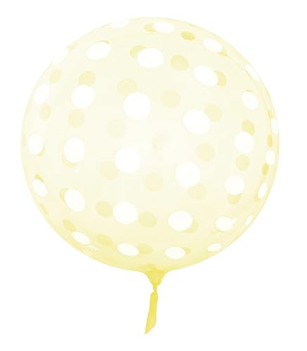 Aufblasbarer Ballon "Express Yourself" für Vortex Gelb Polka Dots Ballon - Glänzender gepunkteter gelber runder Ballon für sie. von Xpress Yourself