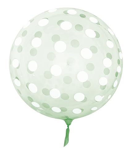 Aufblasbarer Ballon "Express Yourself" für Vortex Green Polka Dots Ballon - Glänzender gepunkteter grüner runder Ballon für sie. von Xpress Yourself