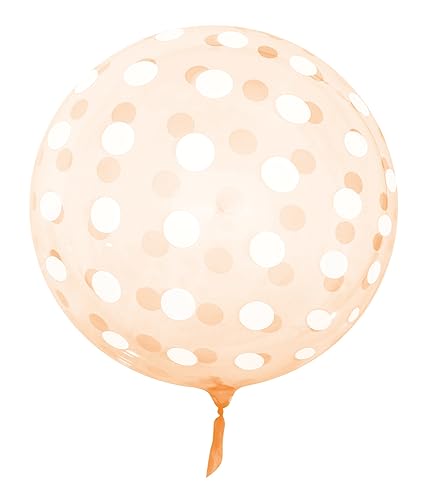 Aufblasbarer Ballon "Express Yourself" für Vortex Orange Polka Dots Ballon - Glänzender gepunkteter orangefarbener runder Ballon für sie. von Xpress Yourself