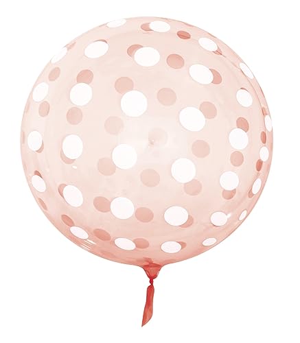 Aufblasbarer Ballon "Express Yourself" für Vortex Red Polka Dots Ballon - Glänzender gepunkteter orangefarbener runder Ballon für sie. von Xpress Yourself