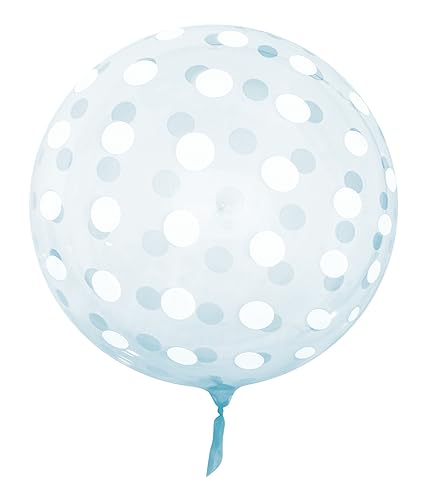 "Express Yourself" Aufblasbarer Ballon für Vortex Blue Polka Dots Ballon - Glänzender gepunkteter blauer runder Ballon für sie. von Xpress Yourself