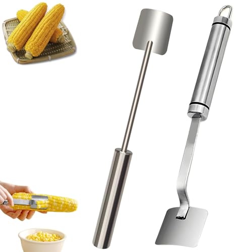 Xpwghap Corn Peeler,maisschäler,maiskolben Schäler,maisschäler Für Maiskolben Mit Langem Griff,Mais Schaber, Mais Drescher,langstieliges Maisschälwerkzeug Aus Edelstahl,Gemüseschäler Für Küche Salat von Xpwghap