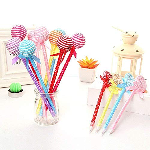 Xrten 24 Stücke Lollipop Stifte Set,Kugelschreiber Kuli Set für Kinder,Bleistifte Set Geschenk für Party von Xrten