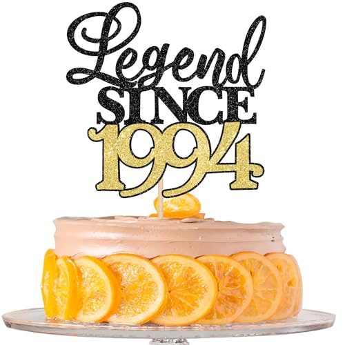 Xsstarmi 1 Packung Tortendeko 30. Geburtstag Tortenaufsatz Glitzer Fabelhaft 30 Kuchen Pick Legend Since 1994 Kuchen dekorationen für 30. Geburtstag Hochzeitstag Party Zubehör Schwarz Gold von Xsstarmi