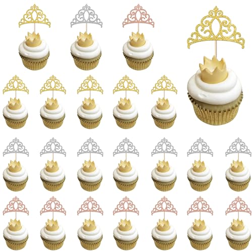Xsstarmi Cupcake-Aufsätze mit Kronen-Motiv, Glitzer, magische Akademie, Hexen-Thema, Cupcake-Picks für magische Hexe, Babyparty, Geburtstagsparty, Kuchendekorationen, Zubehör, mehrfarbig, 24 Stück Xsstarmi Cupcake-Aufsätze mit Kronen-Motiv, Glitzer, magische Akademie, Hexen-Thema, Cupcake-Picks für magische Hexe, Babyparty, Geburtstagsparty, Kuchendekorationen, Zubehör, mehrfarbig, 24 Stück von Xsstarmi