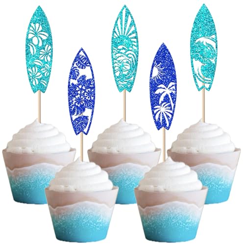 Xsstarmi Cupcake-Topper mit Surfbrett-Motiv, Glitzer, Marine-Sport, Surfen, Cupcake-Picks für Sommer, Urlaub, Hawaii, Strände, Hochzeit, Geburtstag, Party, Kuchendekoration, 40 Stück Xsstarmi Cupcake-Topper mit Surfbrett-Motiv, Glitzer, Marine-Sport, Surfen, Cupcake-Picks für Sommer, Urlaub, Hawaii, Strände, Hochzeit, Geburtstag, Party, Kuchendekoration, 40 Stück von Xsstarmi