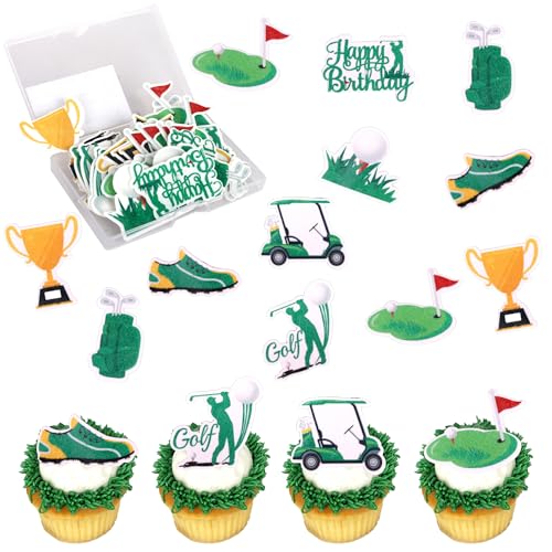 Xsstarmi Essbare Cupcake-Aufsätze aus Reispapier, Golfbälle, Sportspiel, Cupcake-Picks für Babyparty, Geburtstag, Party, Kuchendekoration, 60 Stück Xsstarmi Essbare Cupcake-Aufsätze aus Reispapier, Golfbälle, Sportspiel, Cupcake-Picks für Babyparty, Geburtstag, Party, Kuchendekoration, 60 Stück von Xsstarmi