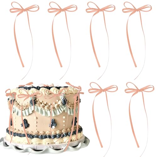 Xsstarmi Tortenaufsatz mit Schleifen-Motiv, für Mädchen, Prinzessinnen-Schleife, Geburtstagskuchenaufsatz für Babyparty, Hochzeit, Geburtstag, Jahrestag, Party, Kuchendekoration, Rosa, 10 Stück Xsstarmi Tortenaufsatz mit Schleifen-Motiv, für Mädchen, Prinzessinnen-Schleife, Geburtstagskuchenaufsatz für Babyparty, Hochzeit, Geburtstag, Jahrestag, Party, Kuchendekoration, Rosa, 10 Stück von Xsstarmi