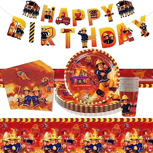 Partygeschirr Set, 42 Stück Geburtstagsdeko Set, Happy Birthday Banner, mit Tasse, Teller, Tischdecke, Servietten von Xtaguvdm