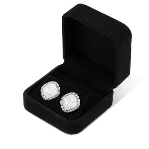 Xthrotsenk Ohrringe Box kleine Samt Geschenkboxen Schwarz Schmuckschatulle Halskette Anhänger Armband Display Box Ohrringe Aufbewahrungsbox für Heiratsantrag, Hochzeit, Verlobung, Geburtstag von Xthrotsenk